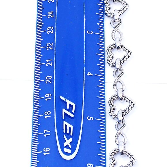 John Hardy JAI Infinite Love Heart Link Sterling Silver Bracelet, 19g XS - Picture 8 of 13